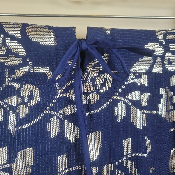 The Saree Room Navy Iris Maxi Skirt size S - Picture 6 of 8